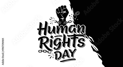 Human Rights Day awareness campaign logo.