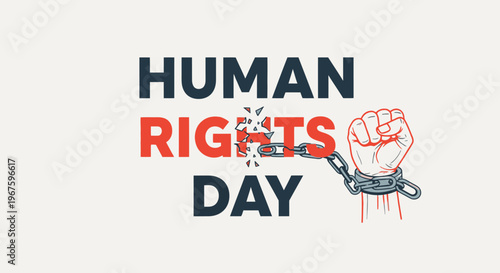 Human Rights Day awareness campaign logo.