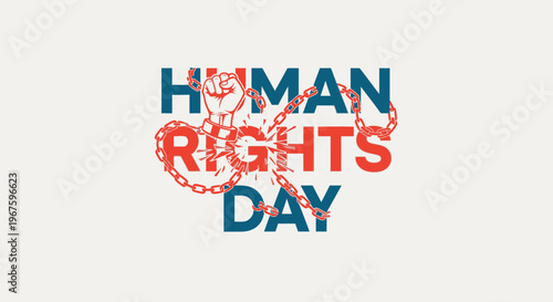 Human Rights Day awareness campaign logo.