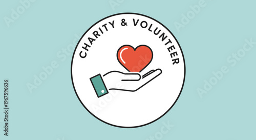 charity volunteer logo with heart.