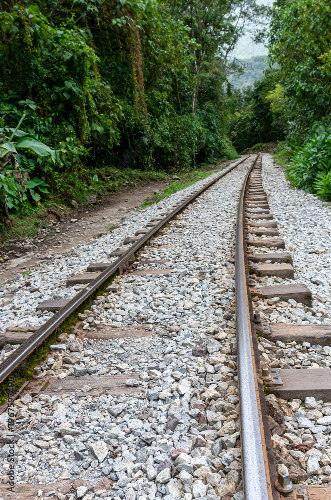 Fototapeta premium Railway connecting Cusco and Machu Picchu in Peru
