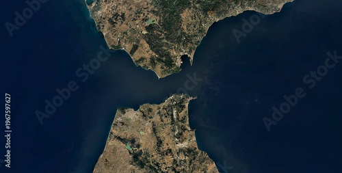 Photos Strait of Gibraltar Satellite View Between Spain and Morocco
