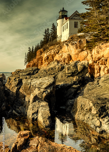 historic landmark Bass Harbor Head Light in Maine, United States