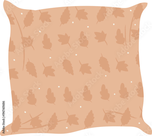 Pillow With Leaf Pattern Seamless