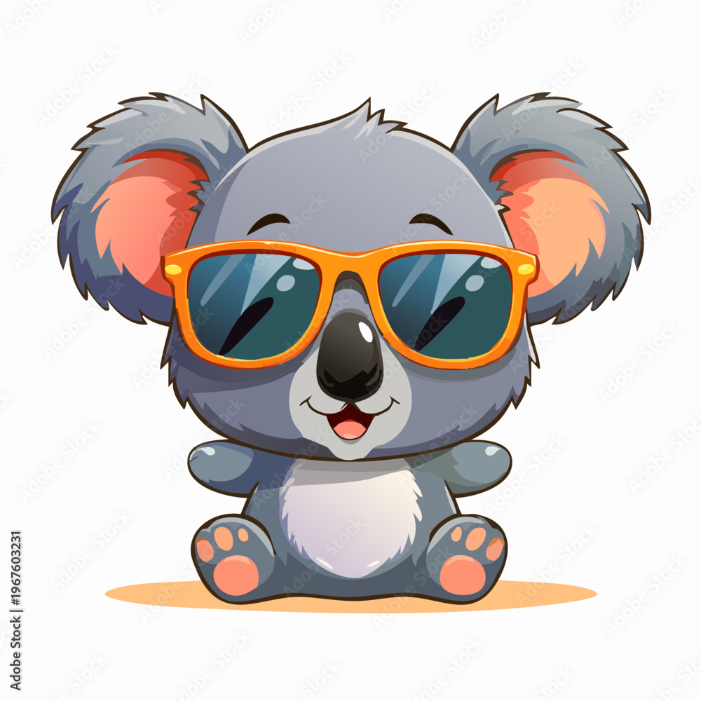 Naklejka premium Kawaii-Stil - Niedlicher Koala