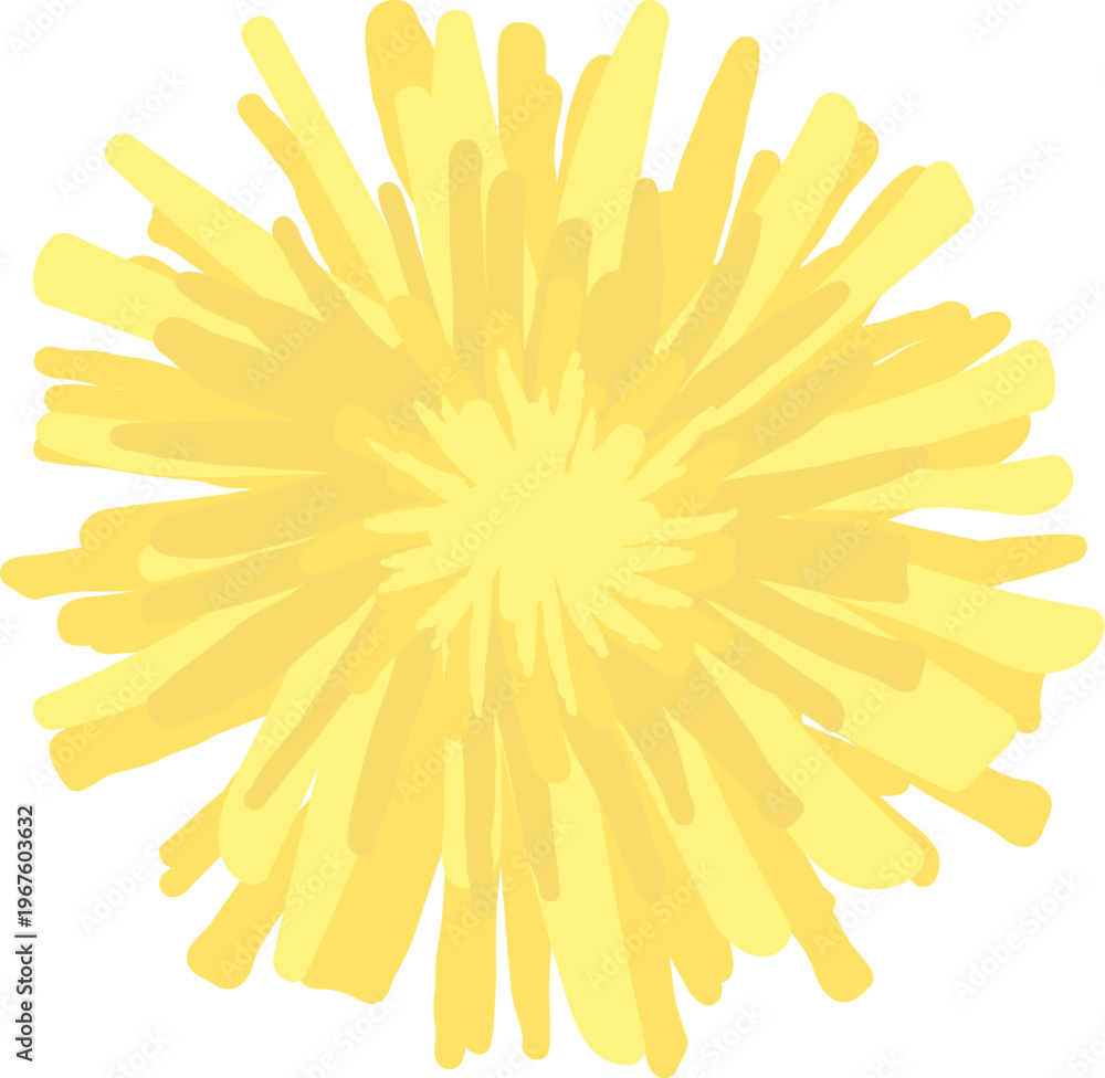 Obraz premium Dandelion Bloom Cartoon