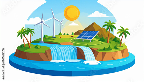 Floating Solar Island Paradise