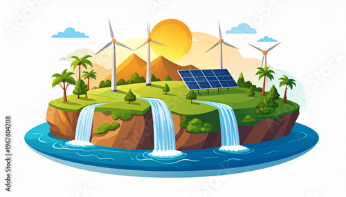 Floating Solar Island Paradise