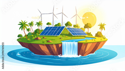 Floating Solar Island Paradise