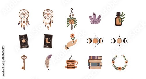Assorted Mystical and Bohemian Decorative Items.