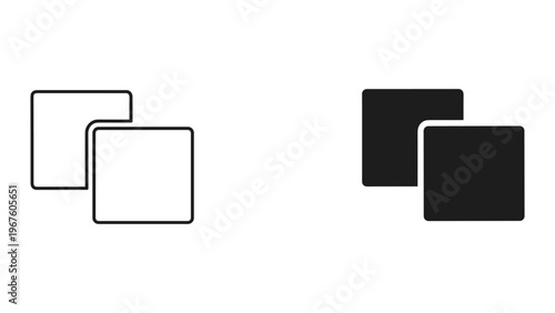 Black and white squares overlapping in a simple graphic design