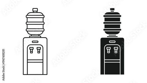 Two elevator icons with arrows pointing in opposite directions on white background