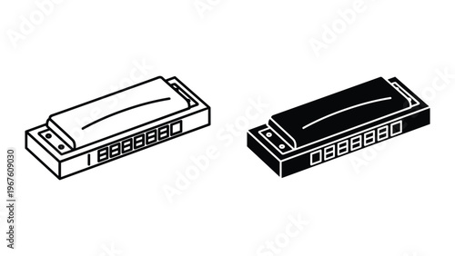 Black and white line drawing of two network switch devices with multiple ports