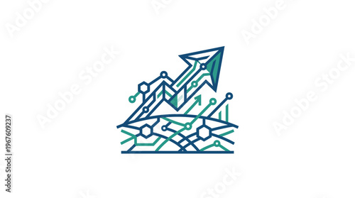 Digital Growth and Technology Advancement Concept