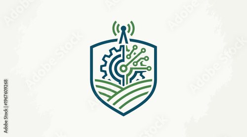 Shield Icon Representing Smart Agriculture Technology
