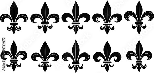 Black fleur de lis symbols on white background fleur de lis pattern fleur de lis black and white