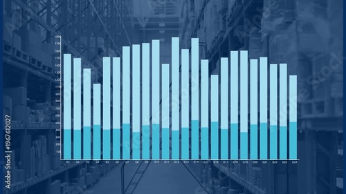 Animation of data processing over warehouse