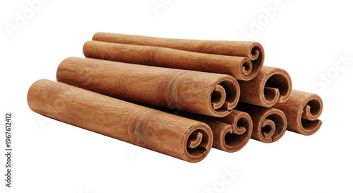 Cinnamon sticks on a transparent background