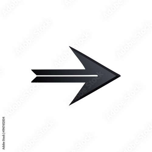 Free Download Black arrow pointing right isolated on white background. - GFXLoad