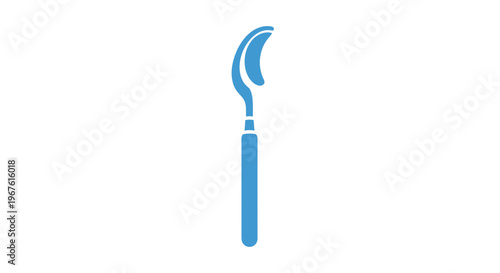 Blue Spoon Icon Vector Illustration