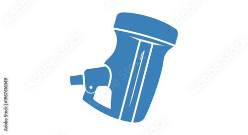 Blue Ultrasound Scanner Icon, Medical Equipment, Diagnostic Tool, Healthcare Technology