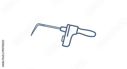 Dental scaler icon, vector illustration of a dental hygiene tool