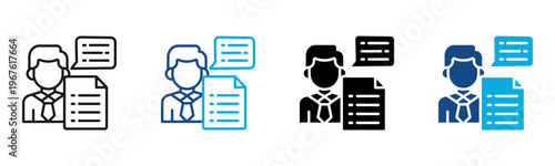 Client Brief Icon Multiple Style Vector Illustration