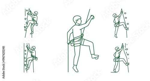 Man climbing up a rope outdoors.