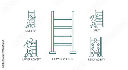 Vector illustration of a ladder.