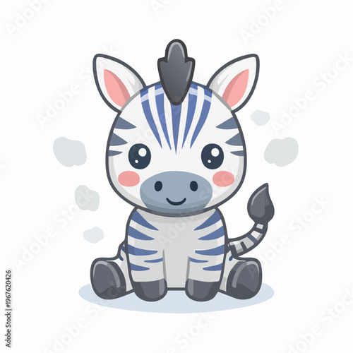Kawaii-Stil - Niedliches  Zebra