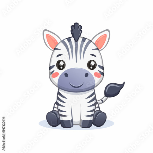 Kawaii-Stil - Niedliches  Zebra