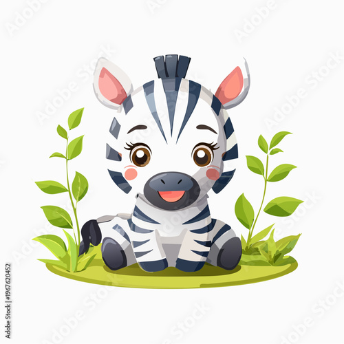 Kawaii-Stil - Niedliches  Zebra