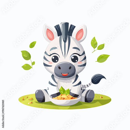Kawaii-Stil - Niedliches  Zebra