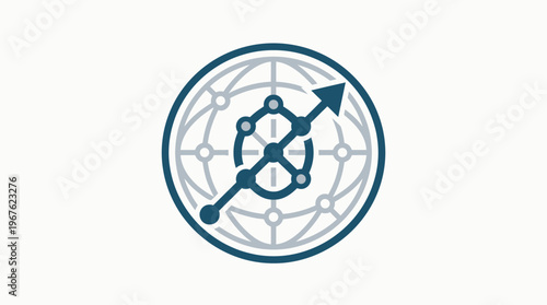 Abstract Global Growth and Connectivity Icon