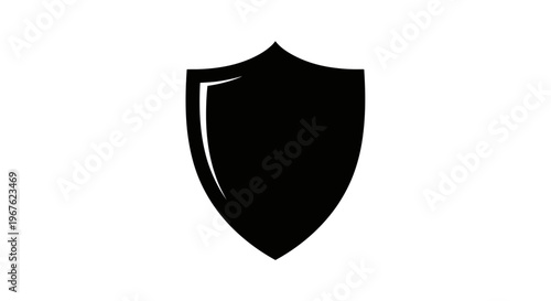 Black Shield Icon, Security Symbol, Protection Emblem, Safety Emblem, Defense Icon