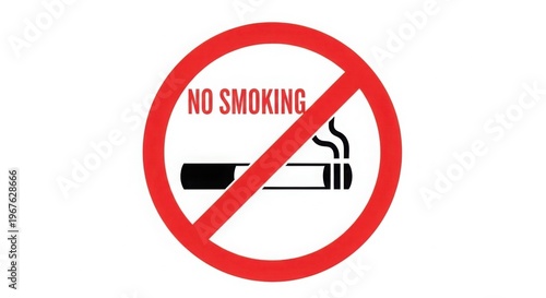 Red No Smoking Sign with Cigarette Icon and Text Free Download Red No Smoking Sign with Cigarette Icon and Text - GFXLoad