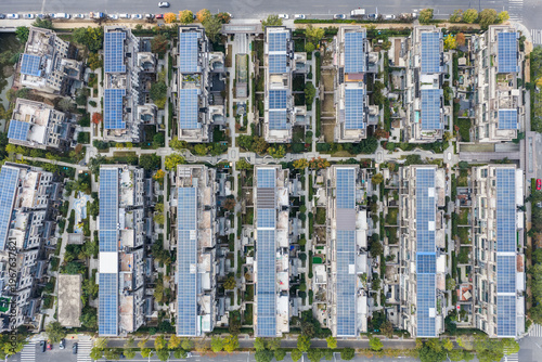  Aerial view of modern eco city