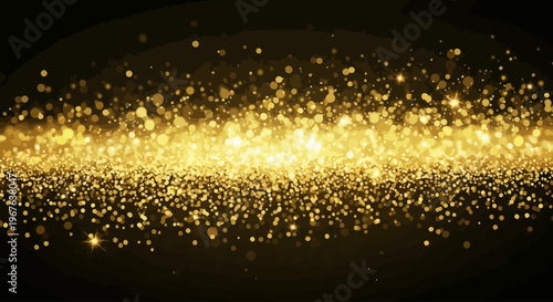Abstract golden glitter and bokeh lights background