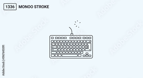 Keyboard with smoke coming out.
