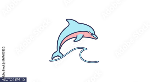 Dolphin jumping out of water.