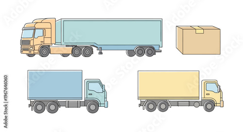 Semi Trucks and Cargo Trailers.