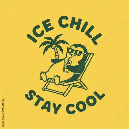 Sloth Relaxing on Chair Drinking.