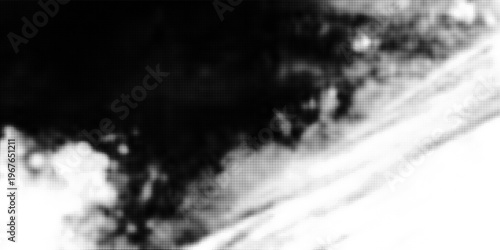 Black and White Halftone Dotted Texture Background with Grungy Distorted Pattern for Abstract Minimalist Aesthetic Vector Illustration Web Design and Retro Print Media Art