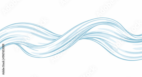 Abstract Blue Wave Flowing Liquid Smooth Texture