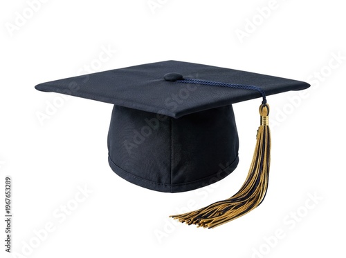 Wallpaper Mural Graduation cap with gold and navy tassel isolated on clean white background Torontodigital.ca