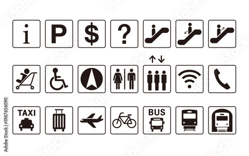 Map icons wayfinding signage floorplan