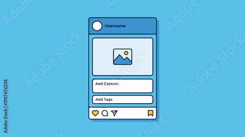 Social Media Post Interface for Sharing Photos and Content Online.