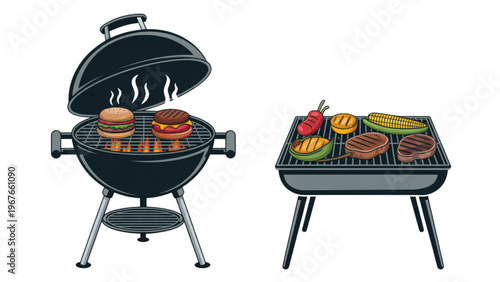 Detailed skeletal remains of a human and various animals arranged together Vector