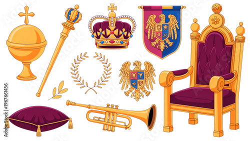 Two stylized airplanes in mid-flight with red and blue accents Vector