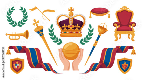 Two colorful toy airplanes with red and white branding flying side by side Vector